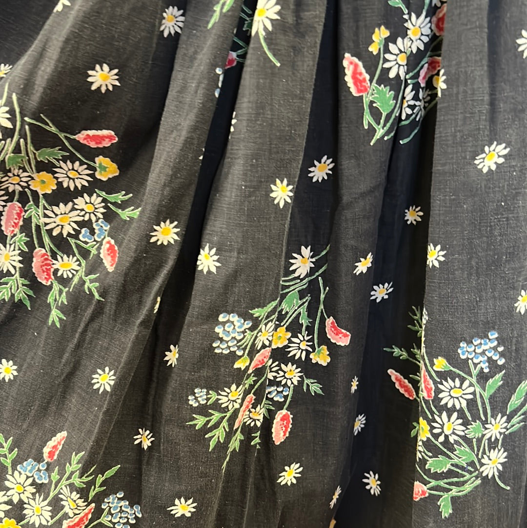 Vintage Dark Floral Skirt