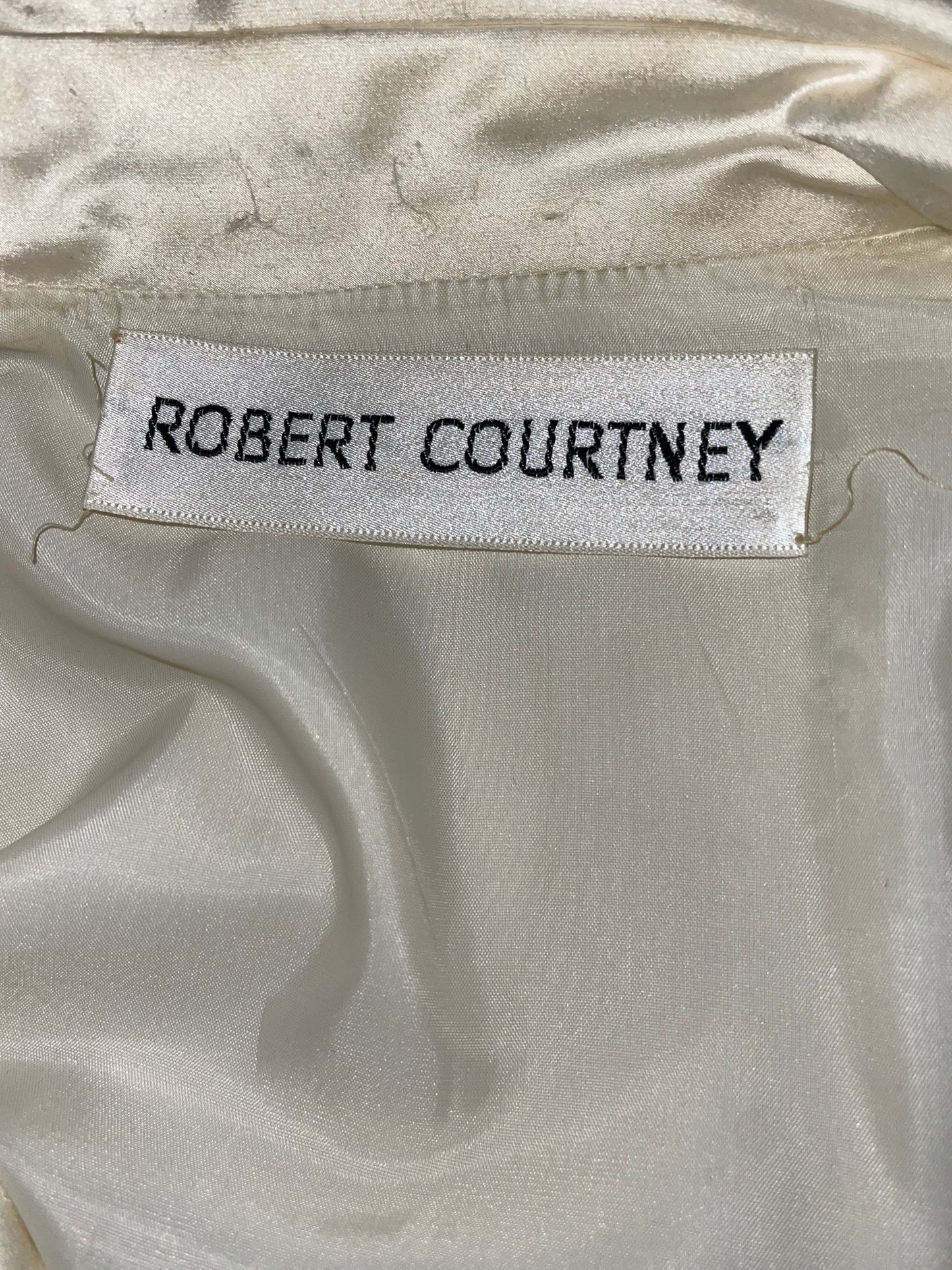 Ivory Satin Shirt Dress