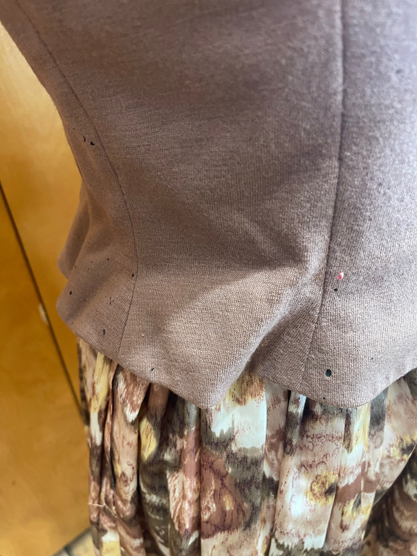 50s pleated floral dress