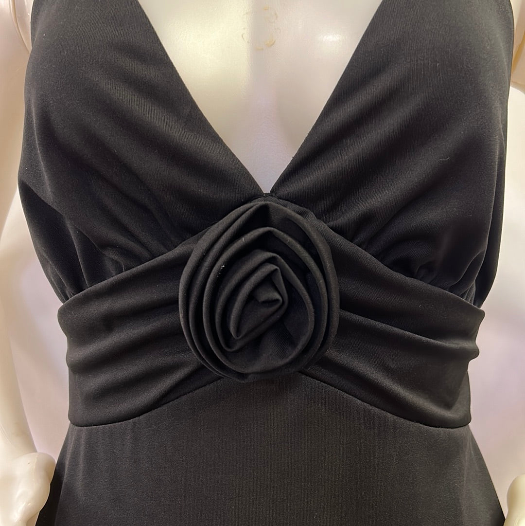 Stretchy Black Strap Dress