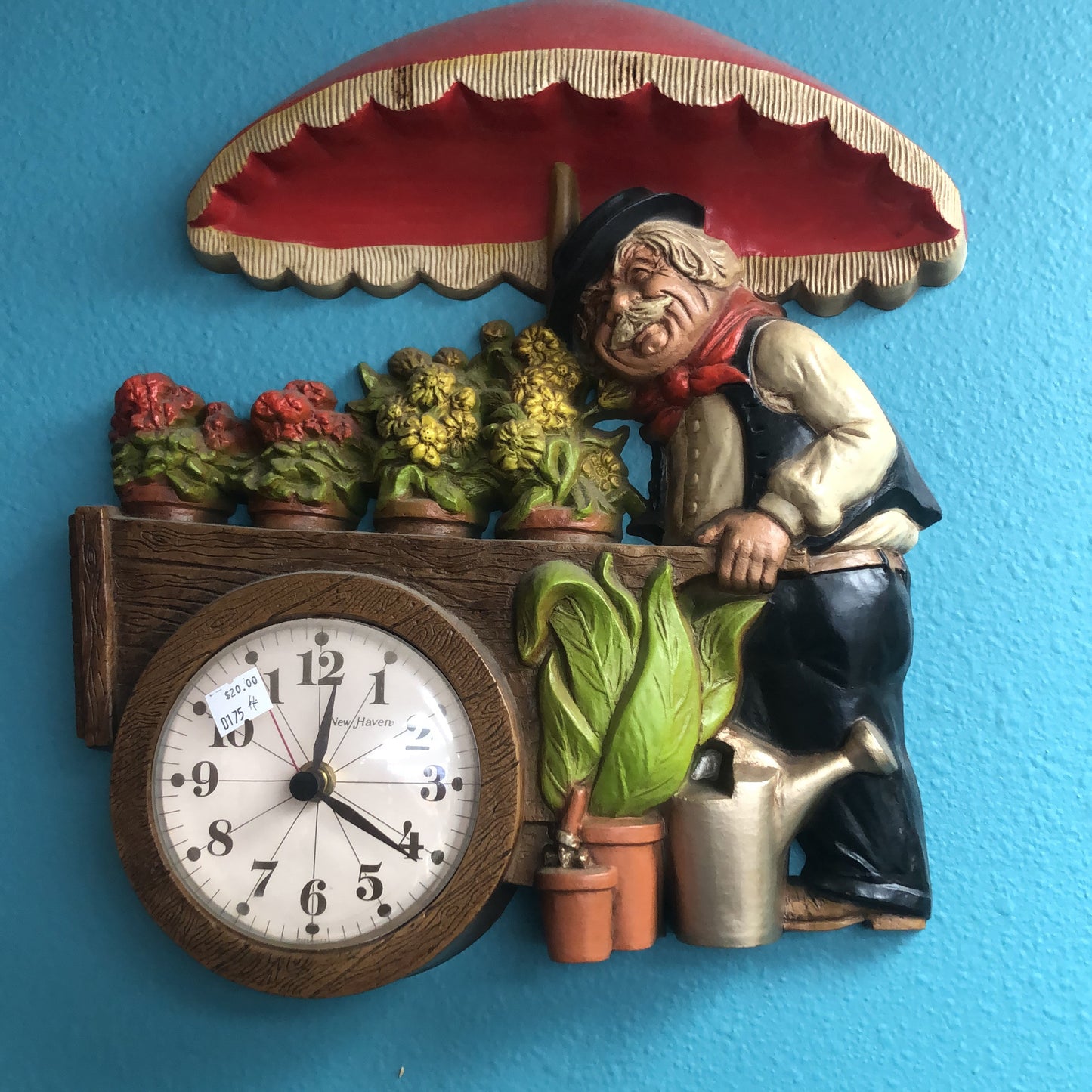 Flower Vendor Cart Clock