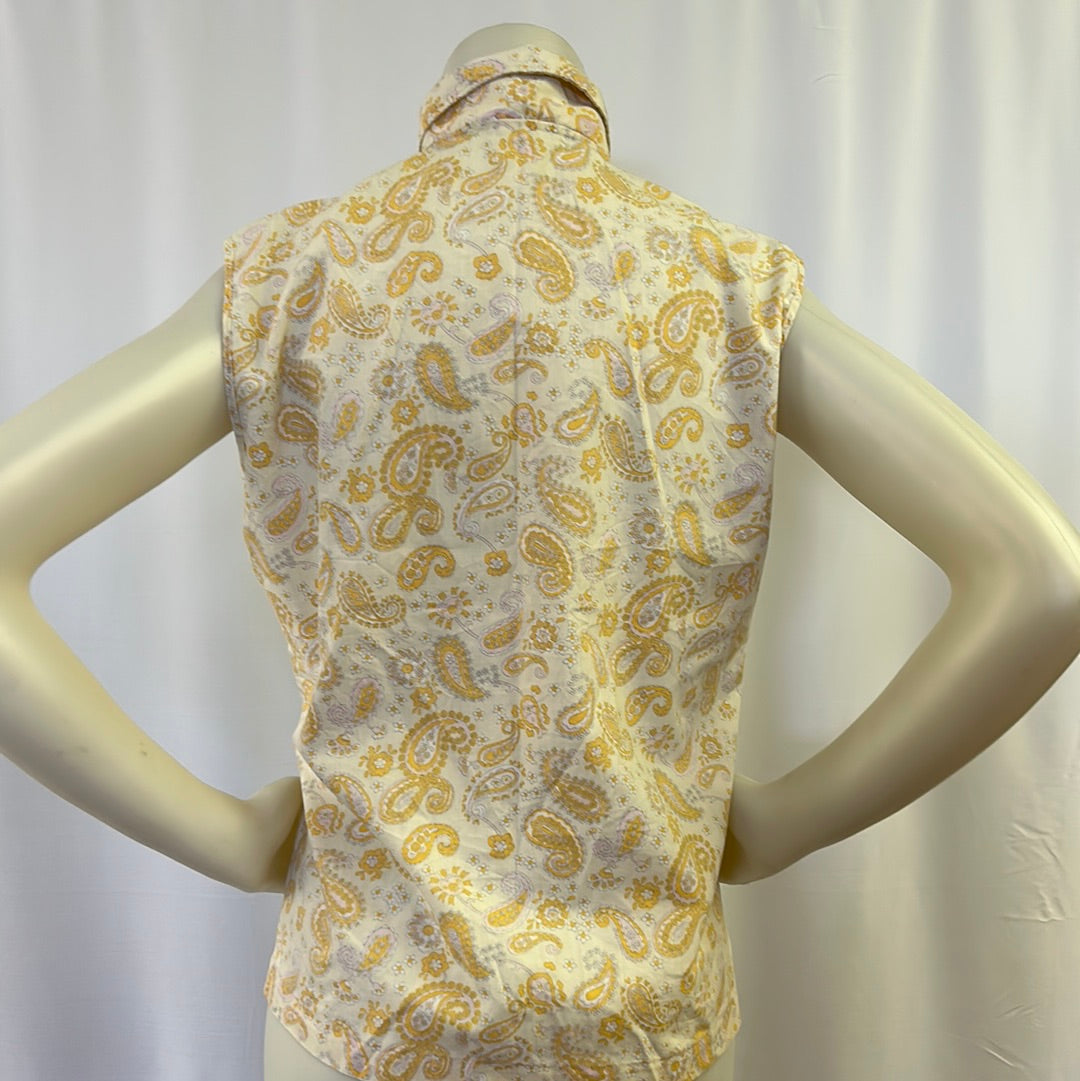 70s Yellow Paisley Tank