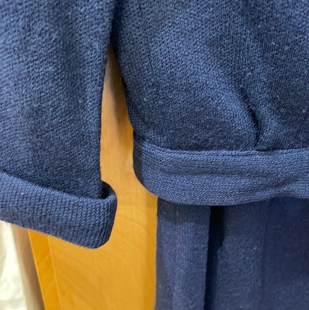 Navy Knit Skirt Suit