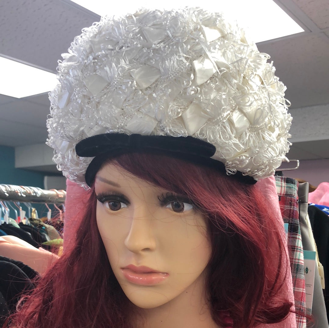 White textured Chandra Original Hat