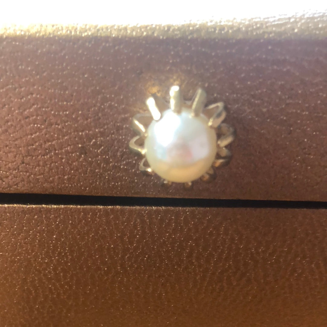 Gold Jewelry Box with pull out drawer and flip open top