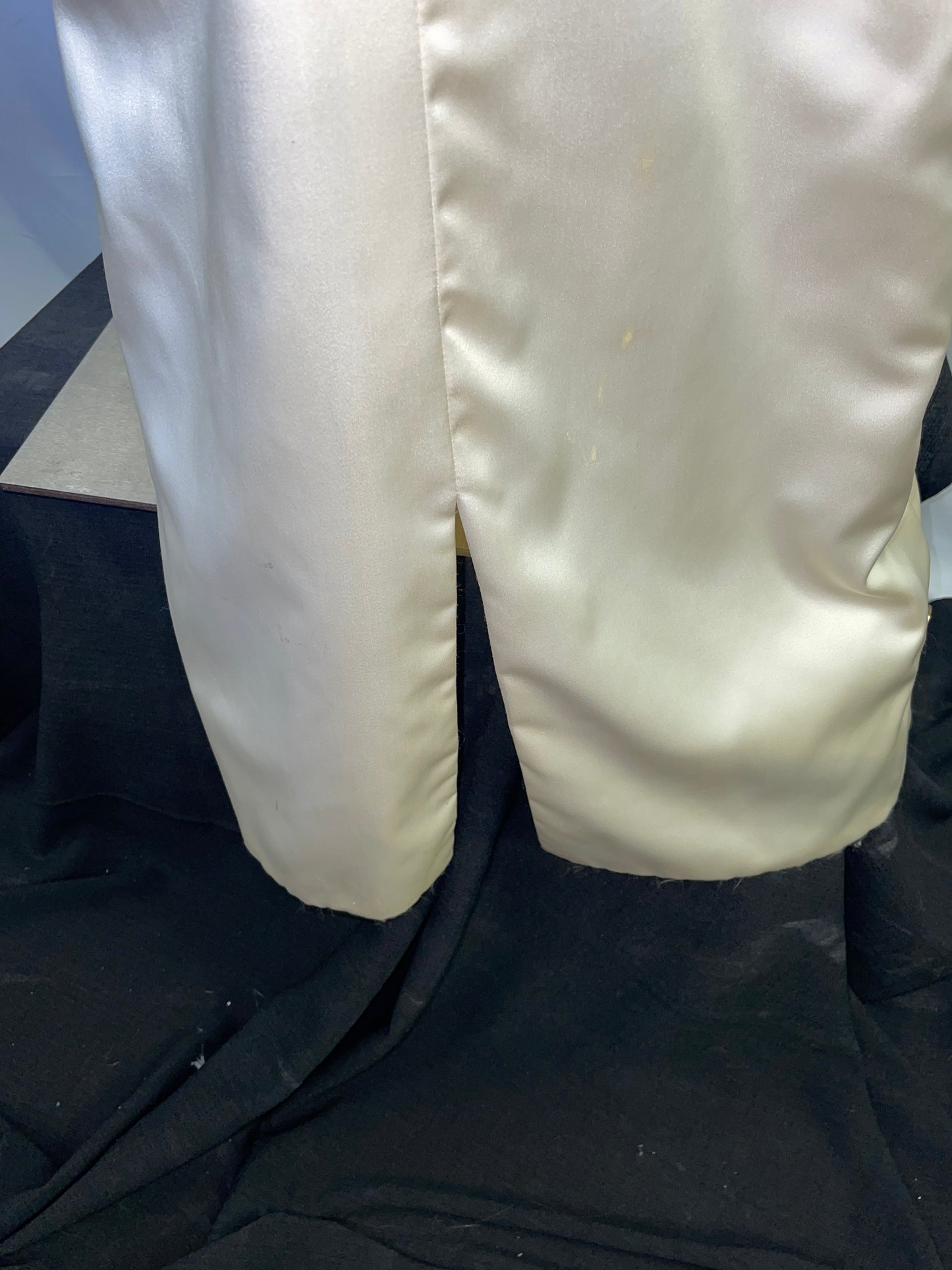 Ivory Satin Shirt Dress