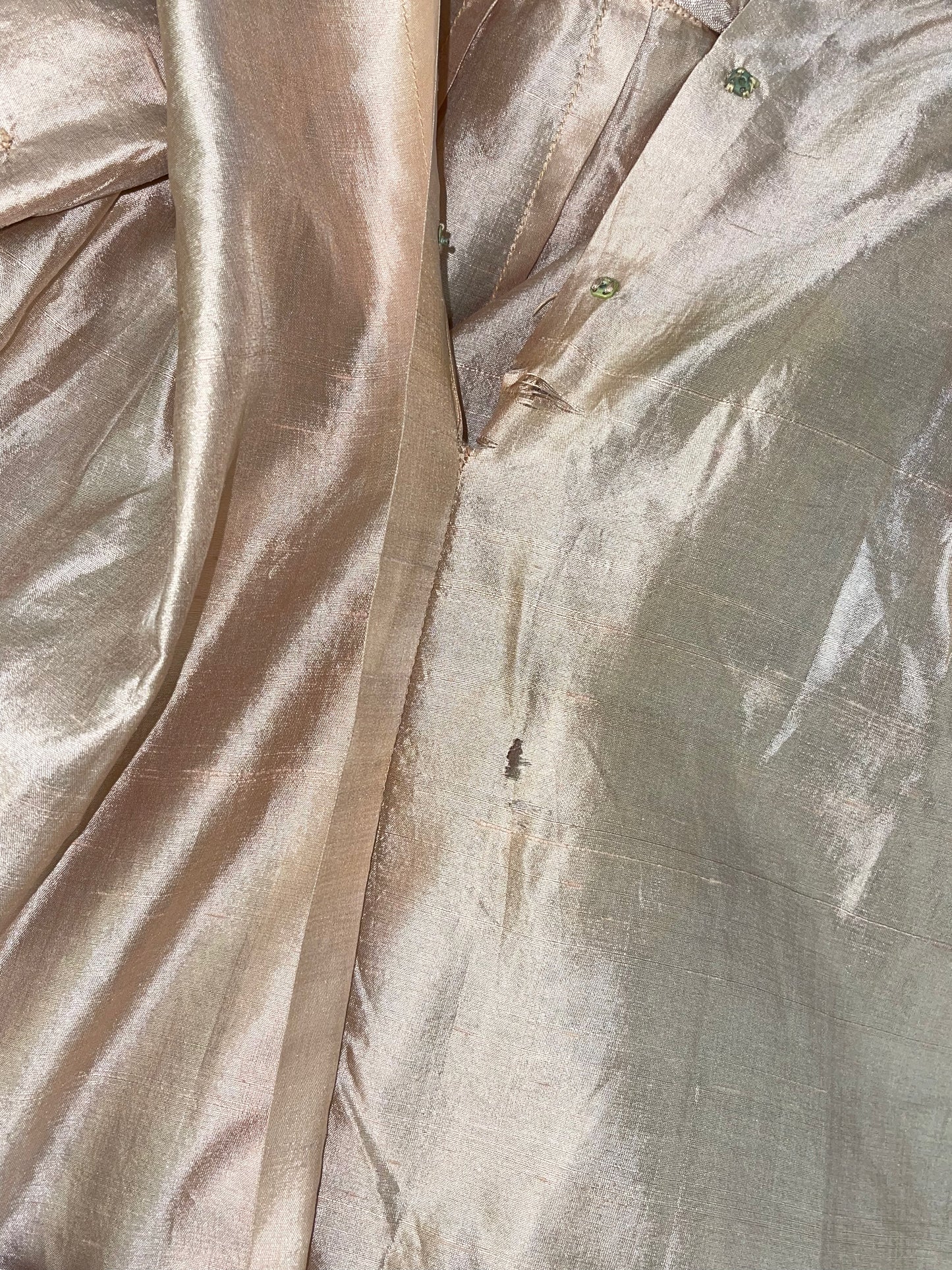 40s Raw Silk Peplum Dress