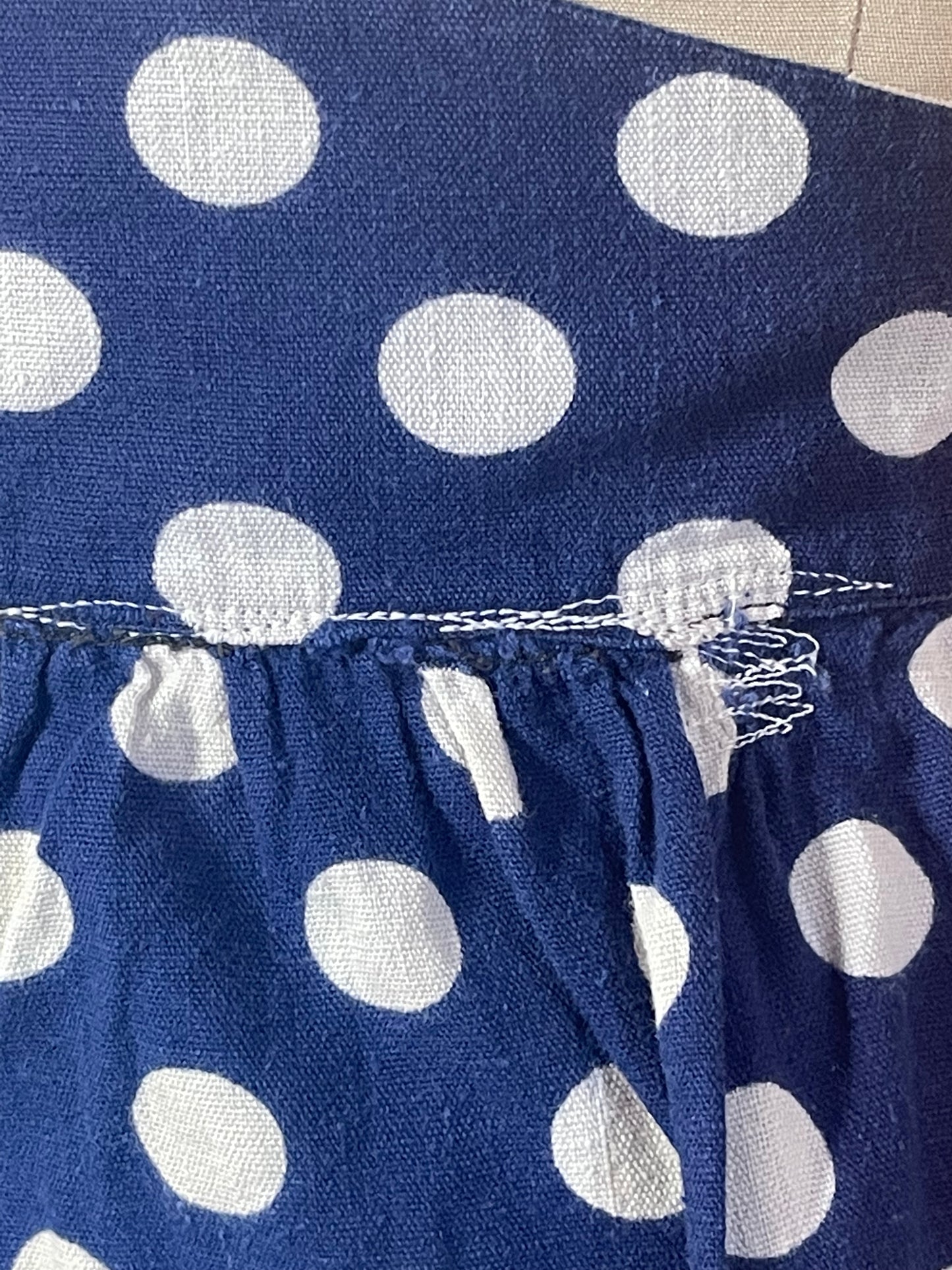 Blue & white Polka Dot Kitchen Apron