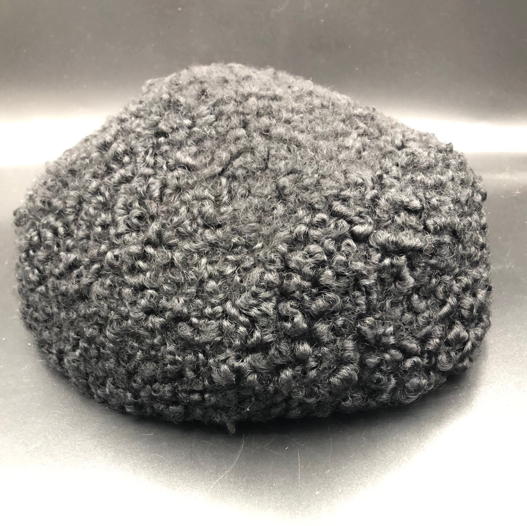 Black popcorn texture hat