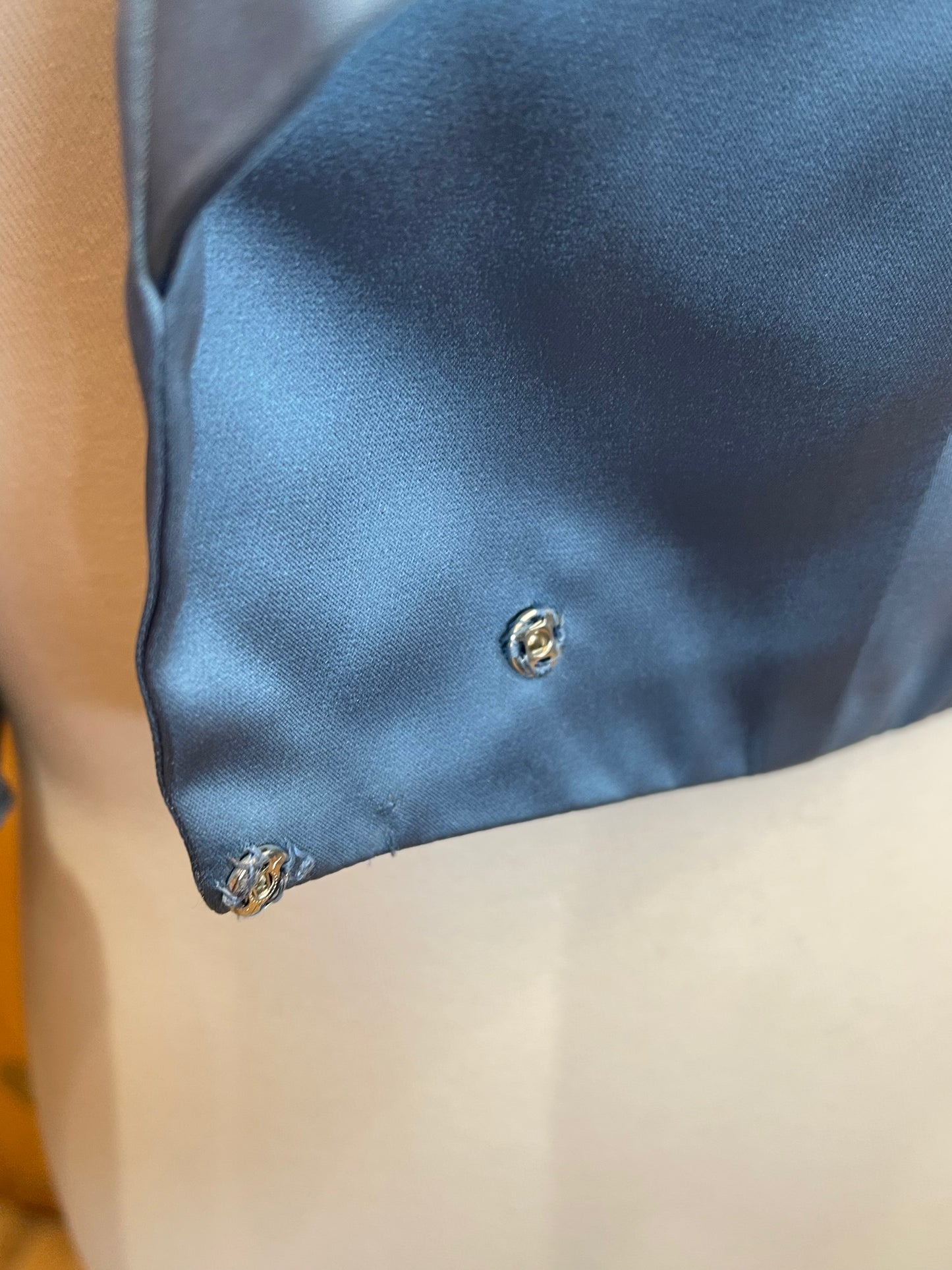 Blue satin cropped jacket