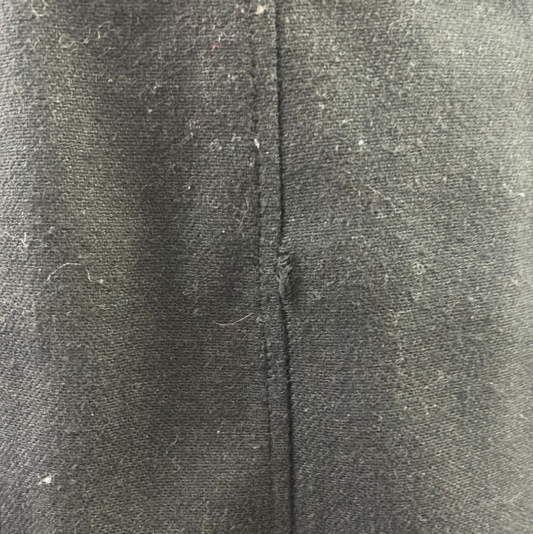 Black Wool Long Skirt with Low Pleats