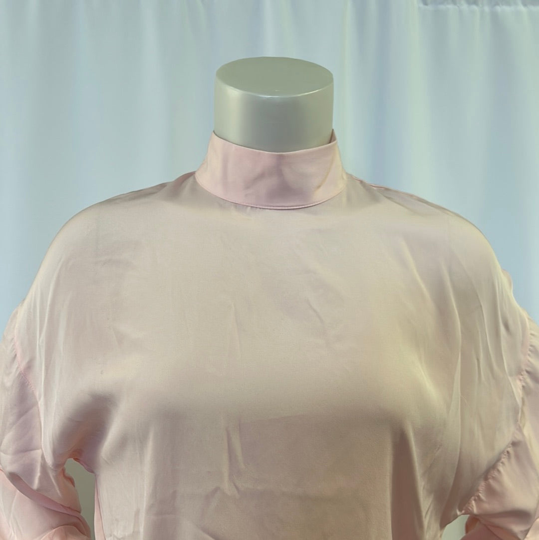 80s Light Pink Sheer Blouse