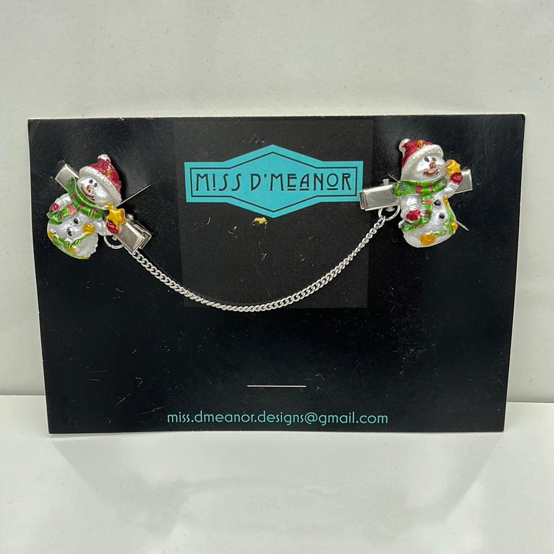 Snowman sweater clip