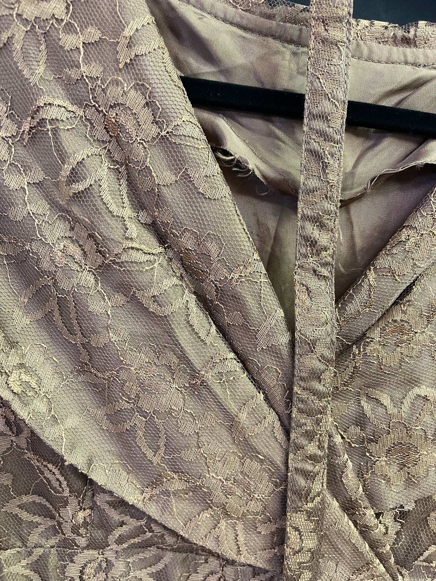 50s Chocolate Brown Lace Fit & Flare Dress