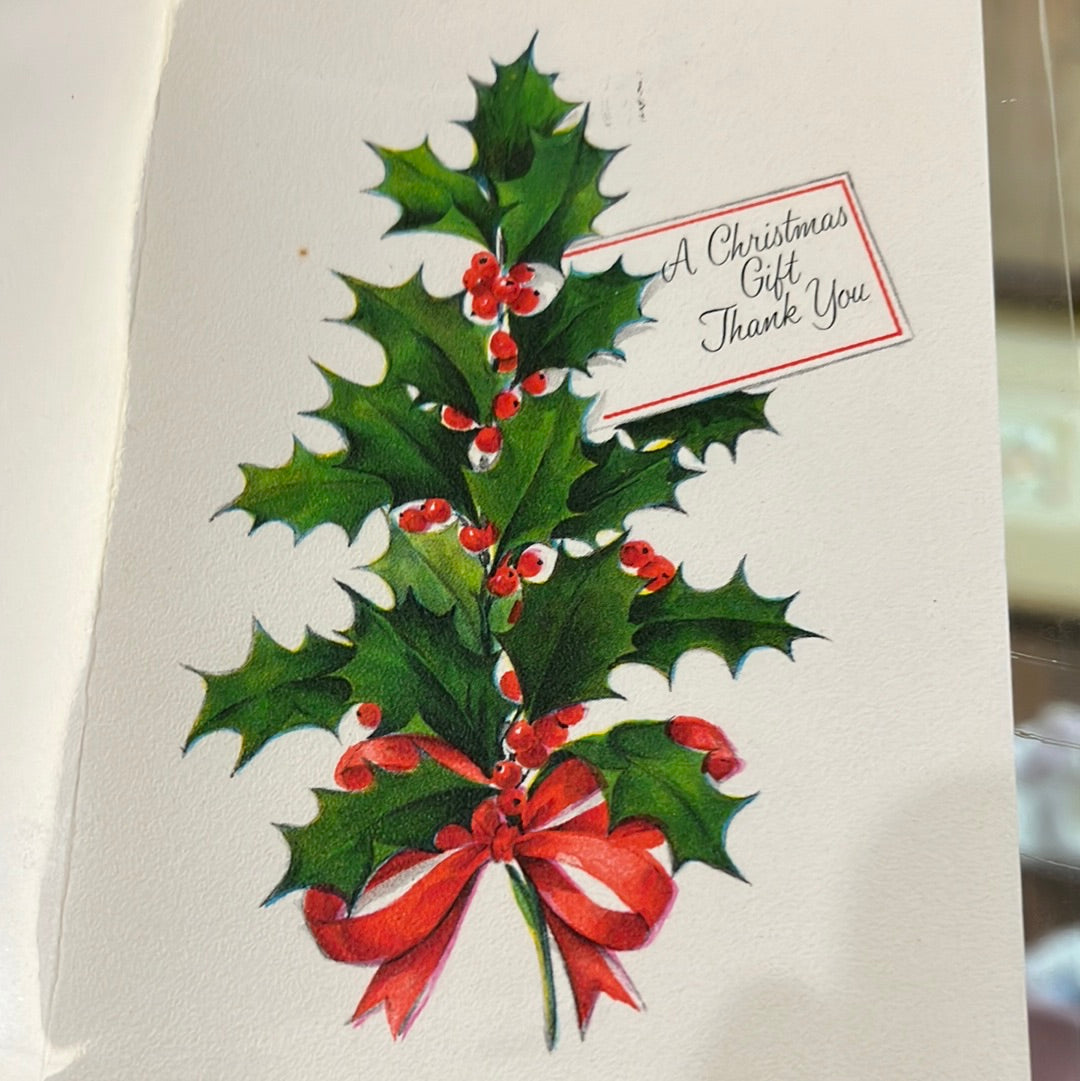 Holly thank you card