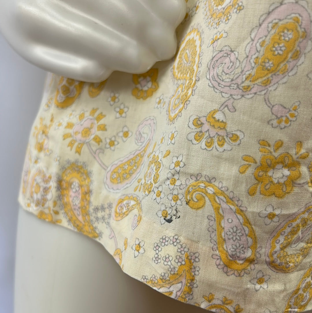70s Yellow Paisley Tank
