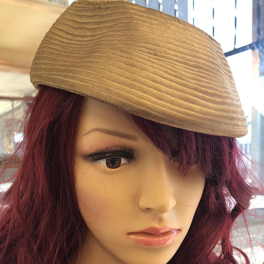 Gold stitched detail hat