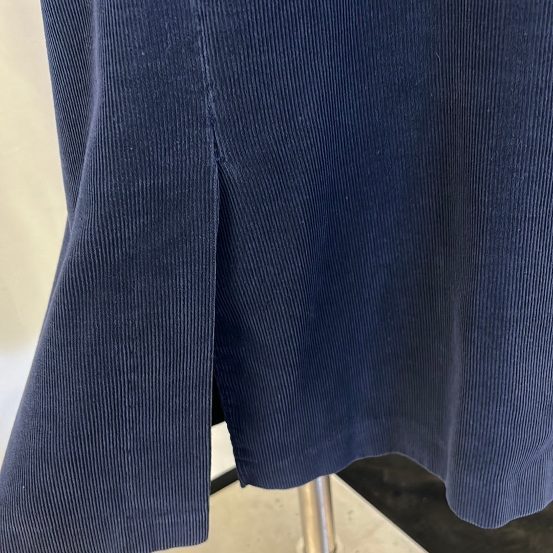 Women’s Navy Blue Corduroy Skirt