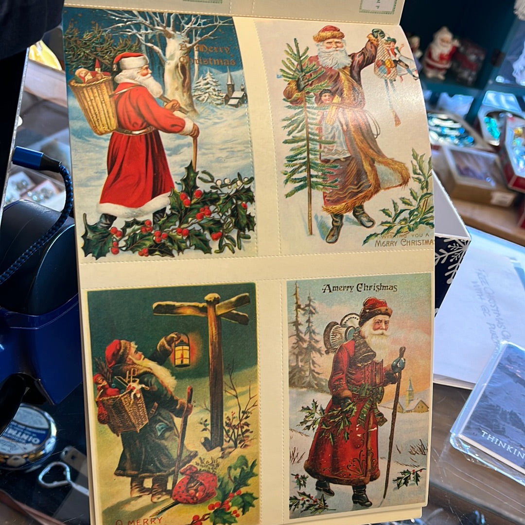 Old fashioned Santa Claus post cards