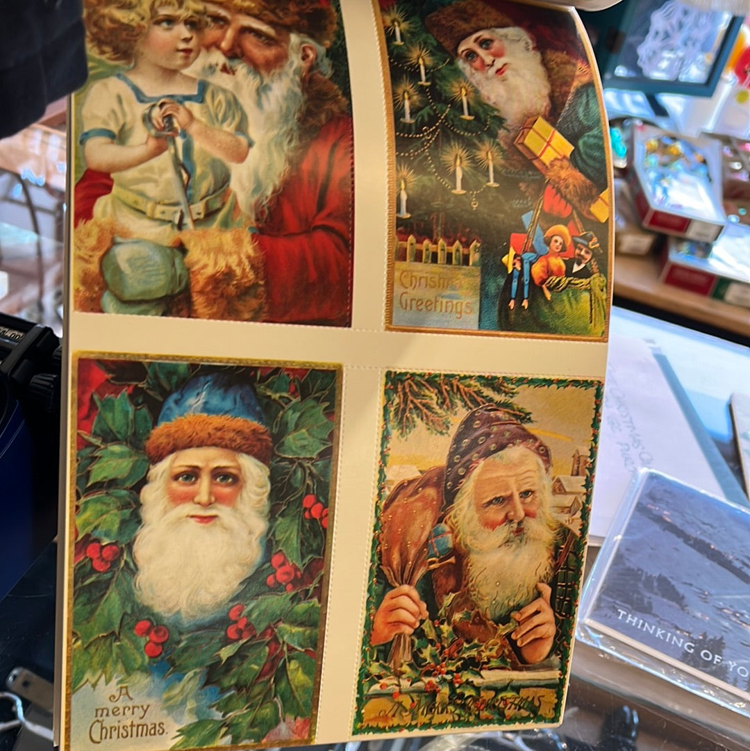 Old fashioned Santa Claus post cards