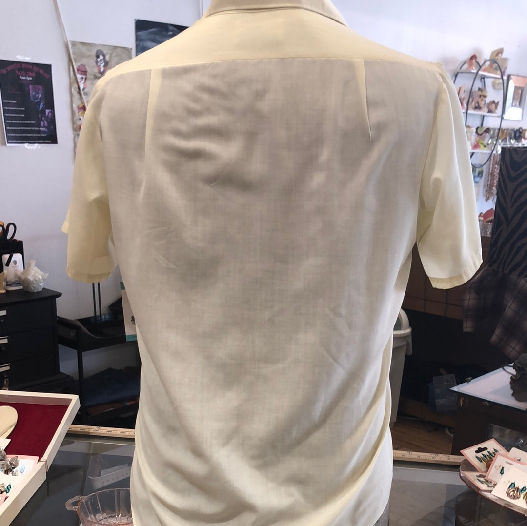 Men’s Light Yellow Button-Up shirt