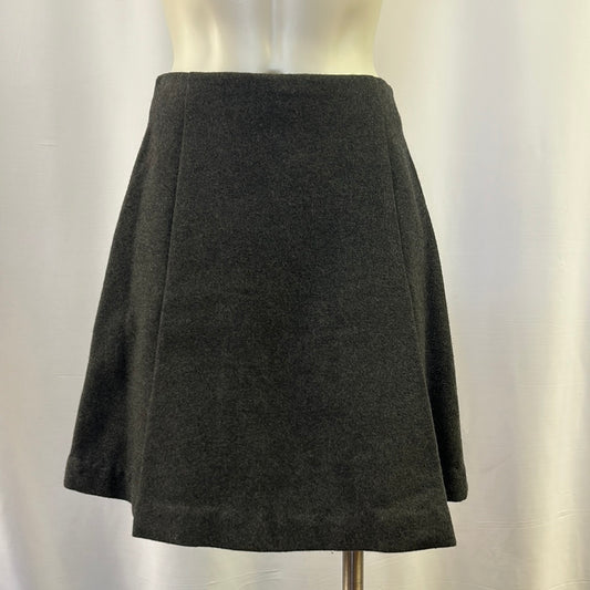 Grey Wool Mini Skirt