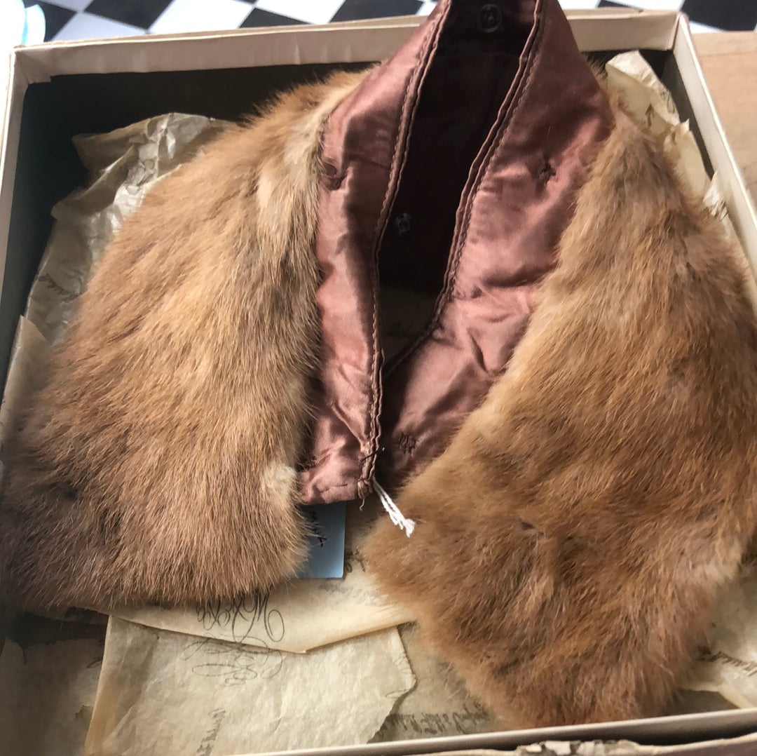 Mink snap in collar