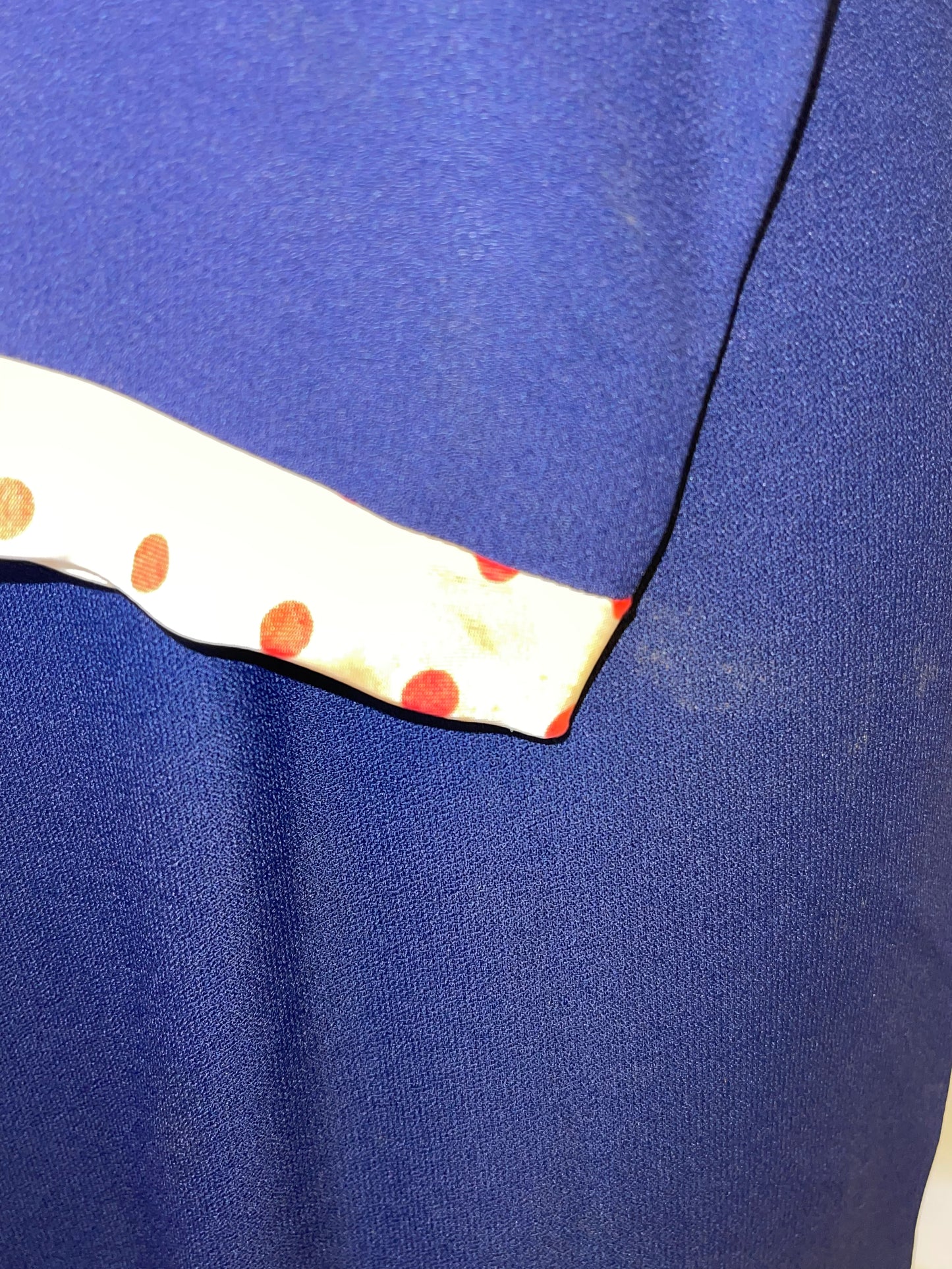 40s Blue Dress with Red Polka-dots