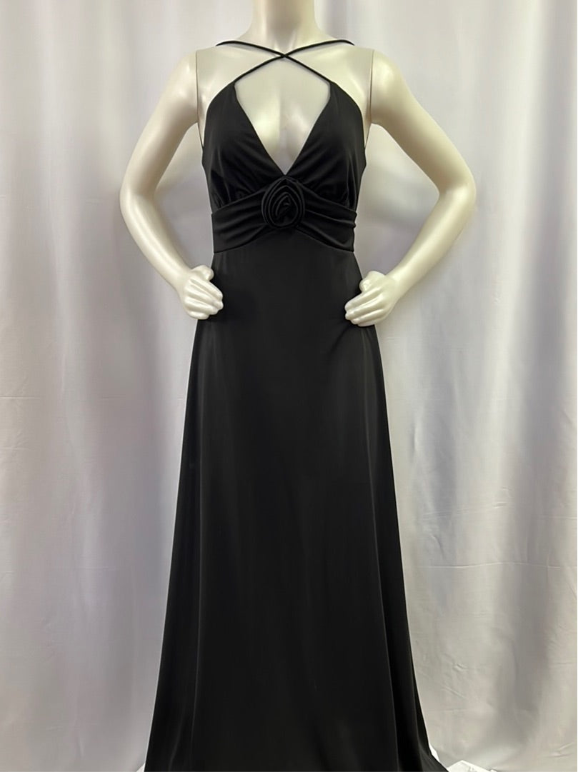 Stretchy Black Strap Dress