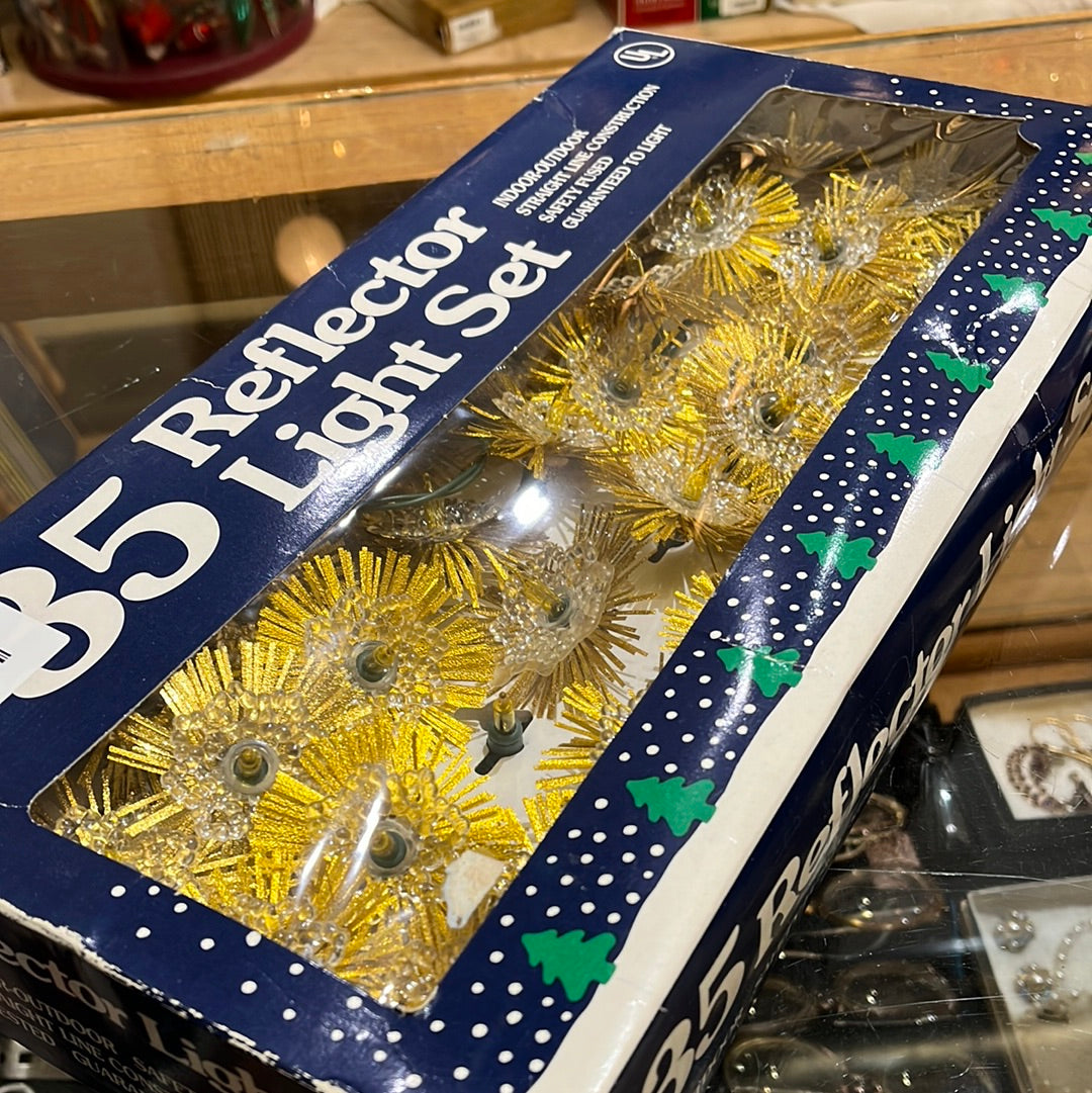Vintage Kohl’s Reflector String Lights with Original Box
