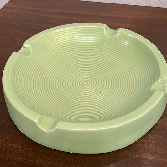 Round Green Shawnee Ceramic Ashtray