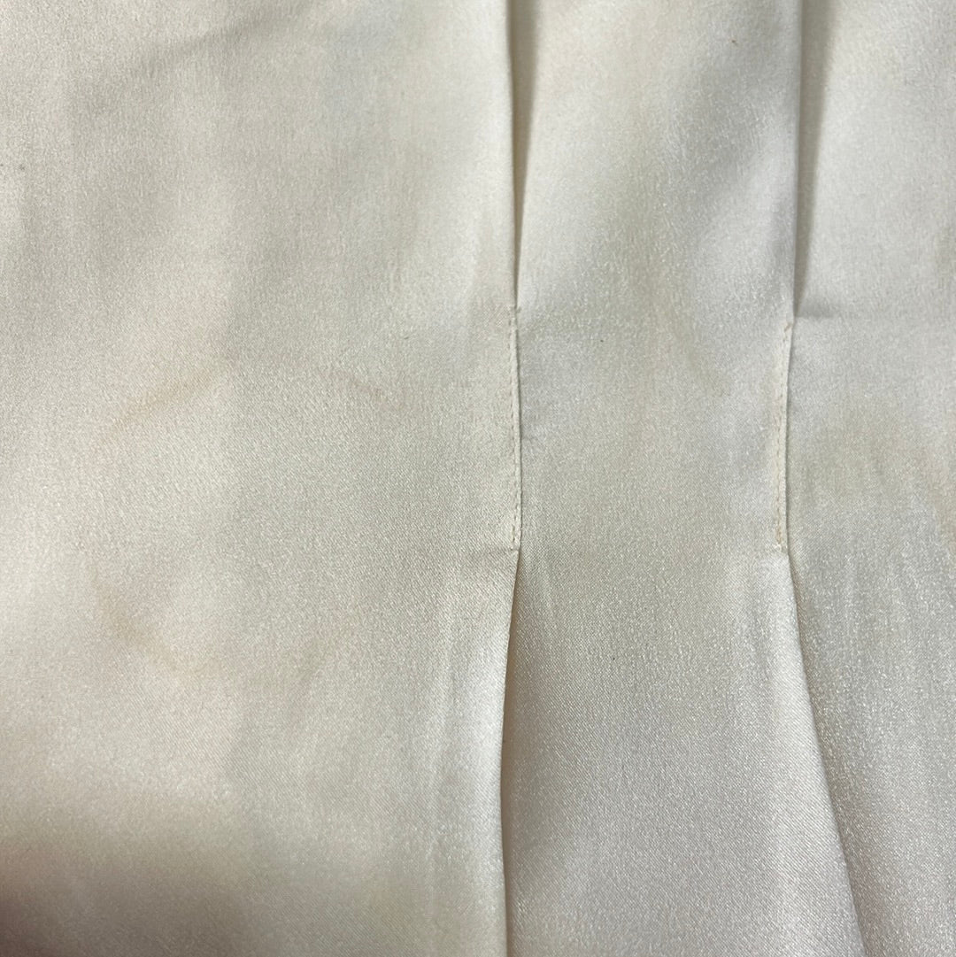 80s Ivory Beaded Evening Blouse
