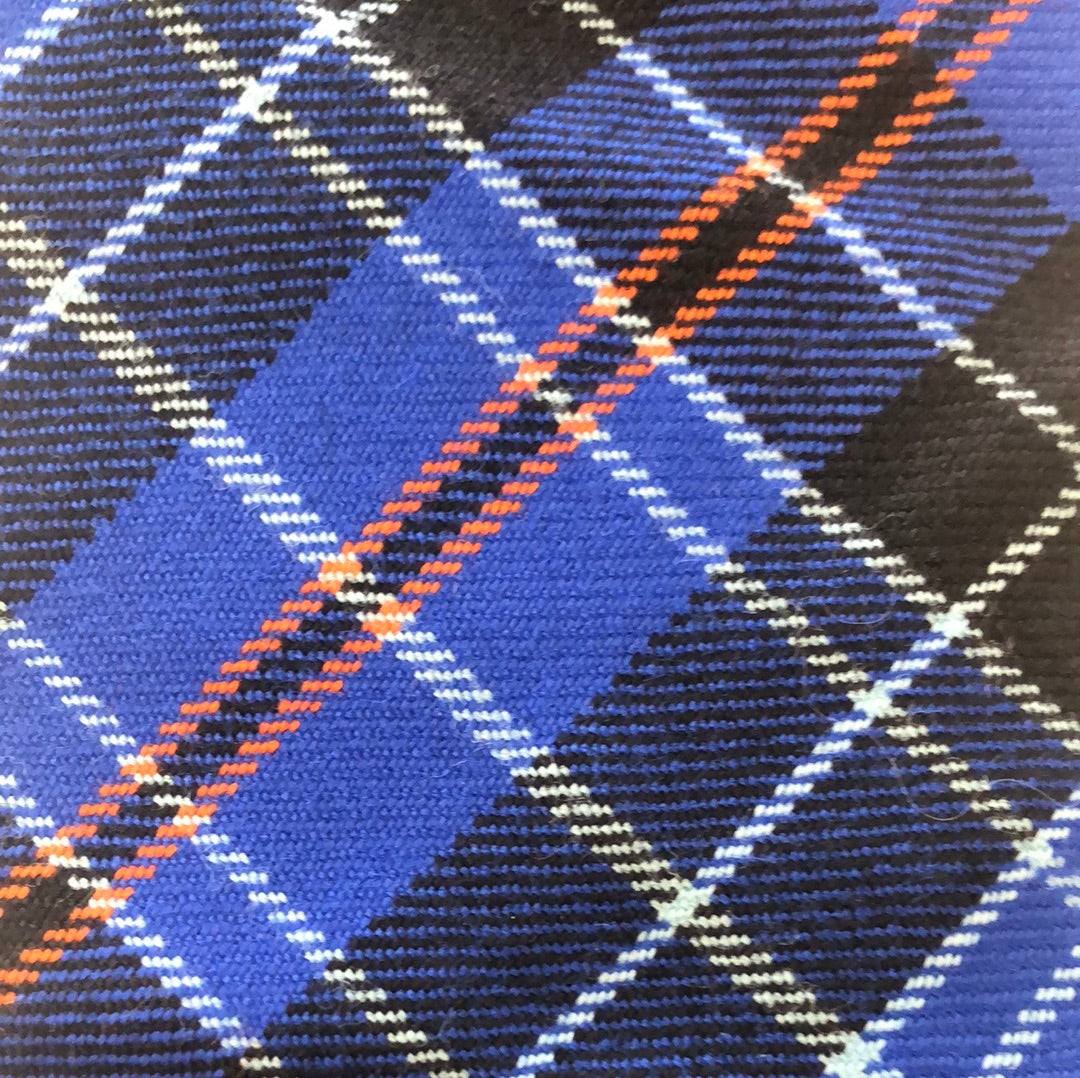 Bright blue plaid tie