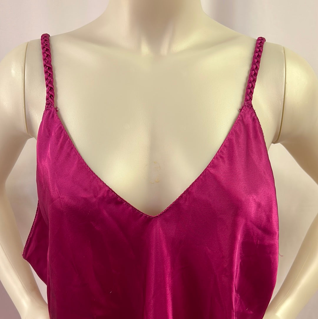 Satin Magenta Slip