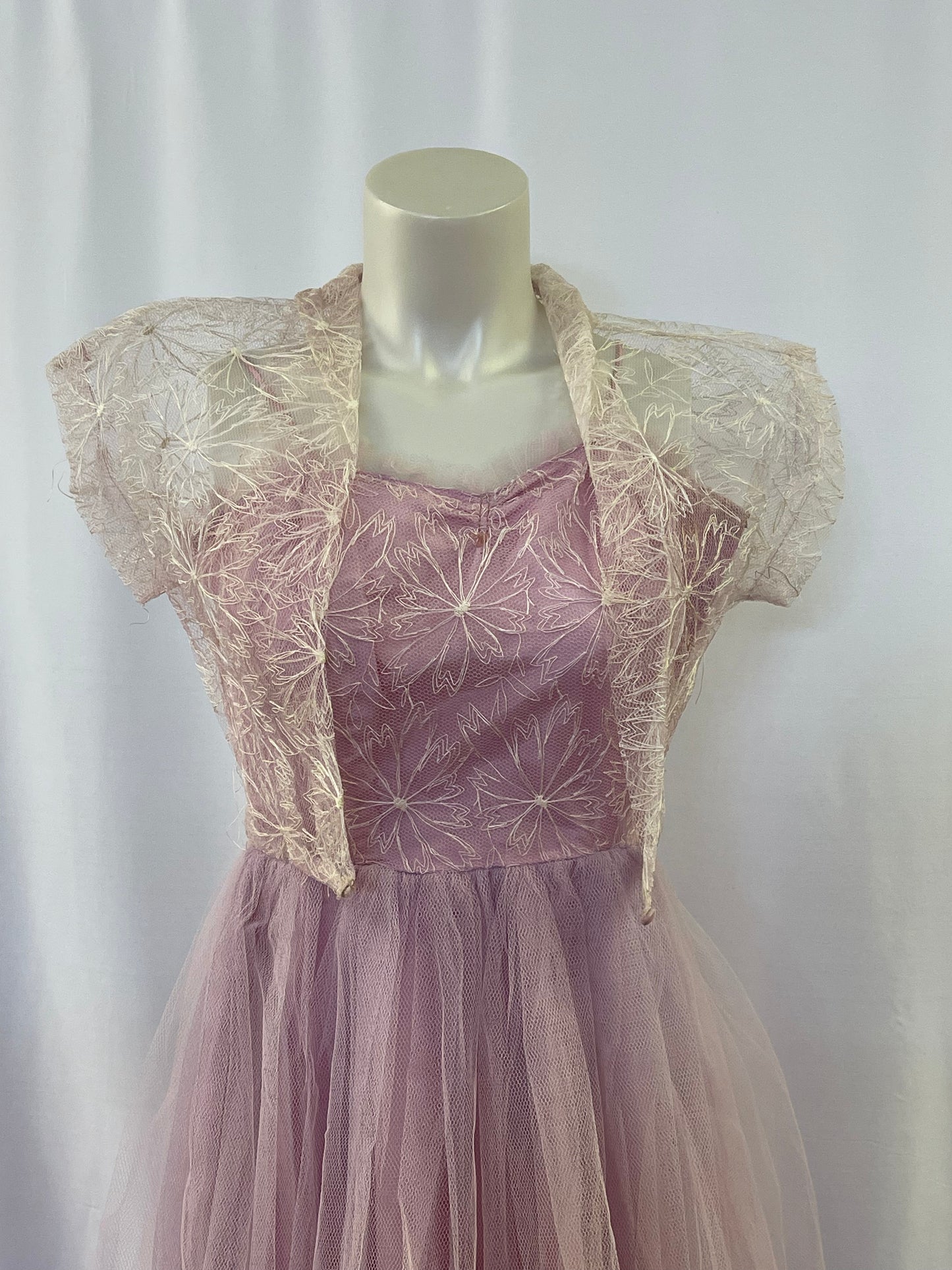Lavender Tulle Formal Dress