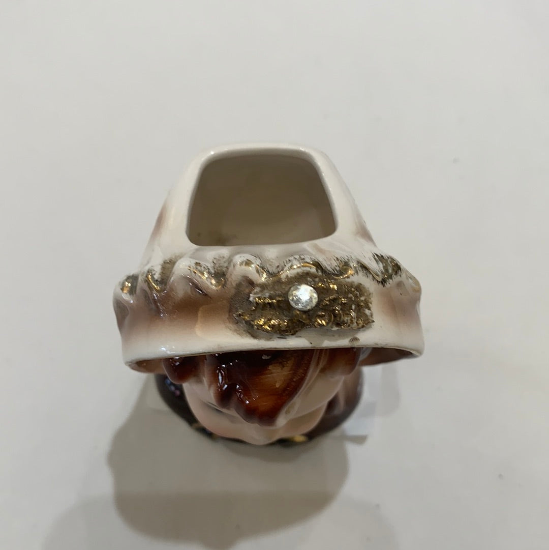 Mini girl head bud vase