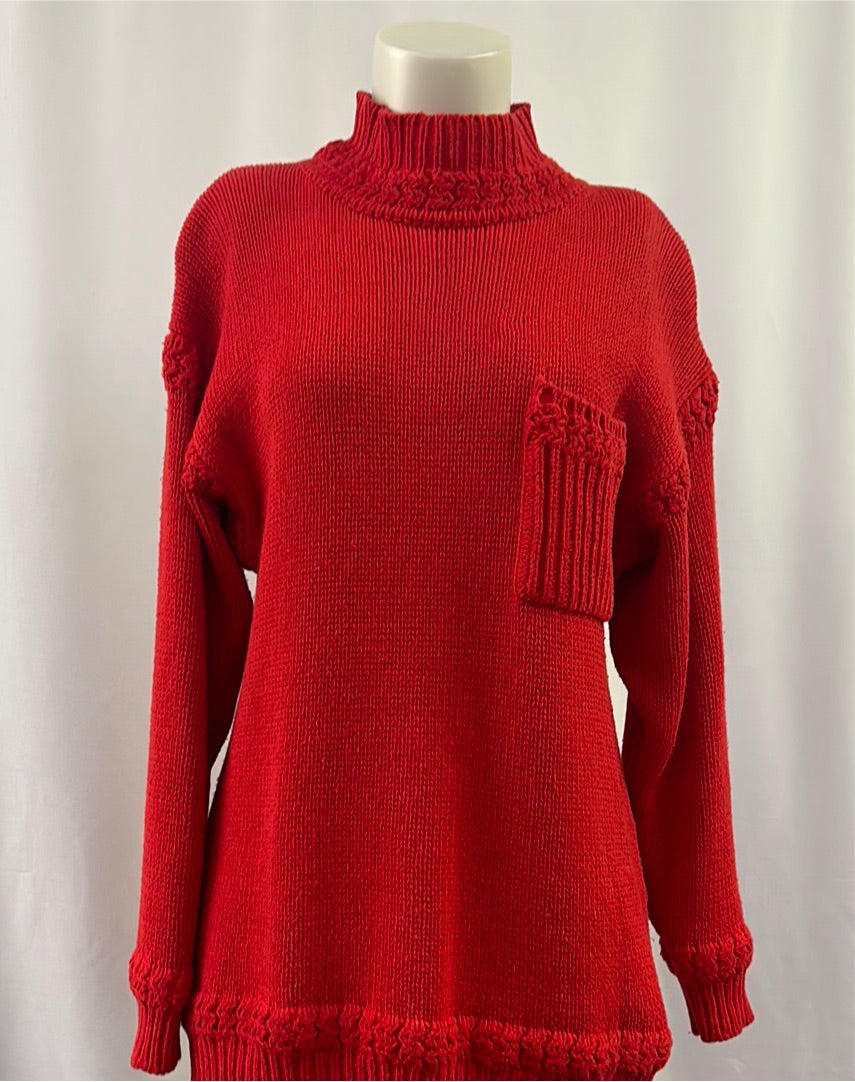 Dark Orange Knit Sweater