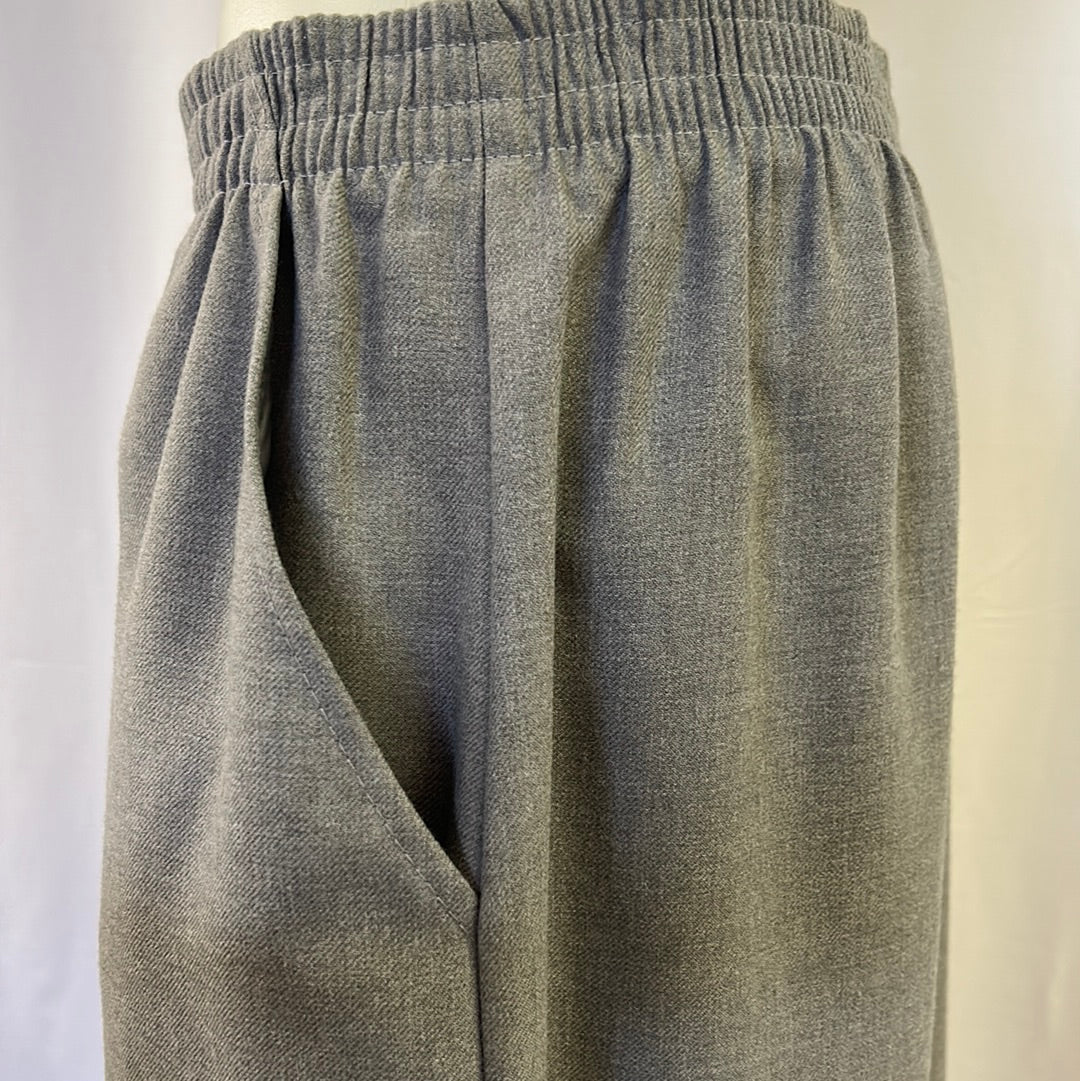 Gray Faux Button-Up Skirt
