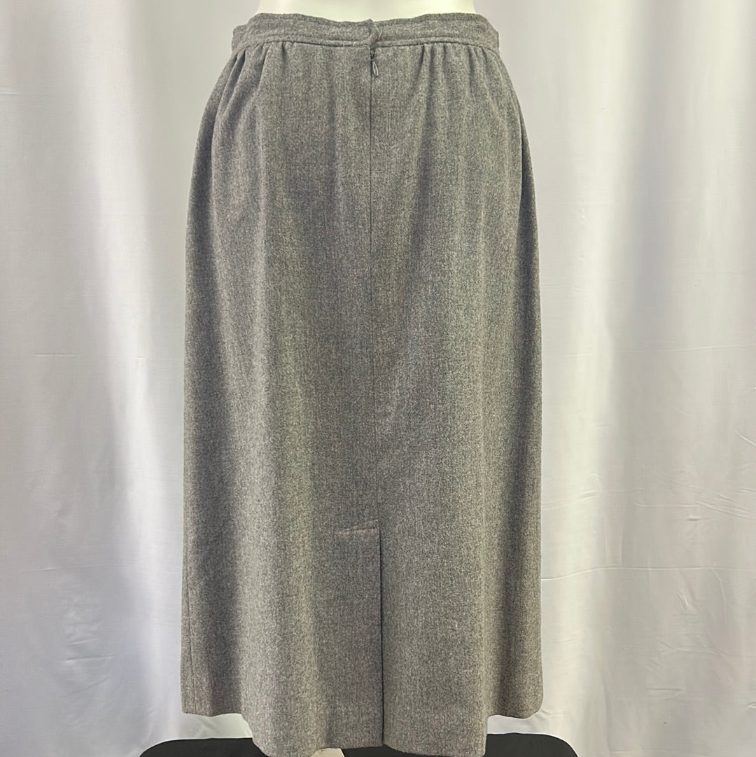 Gray Wool Skirt