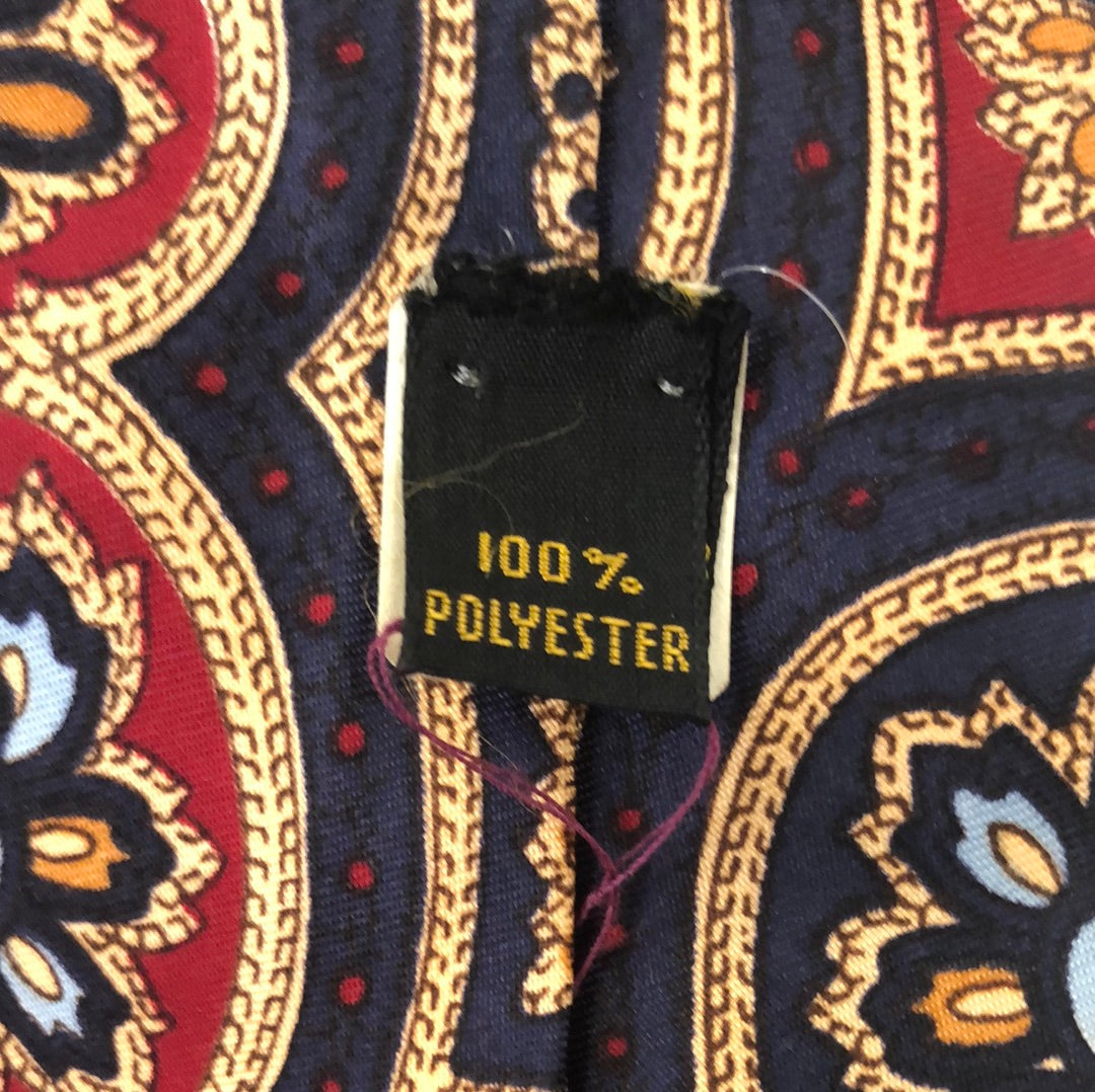 Navy/Maroon/ Gold paisley tie