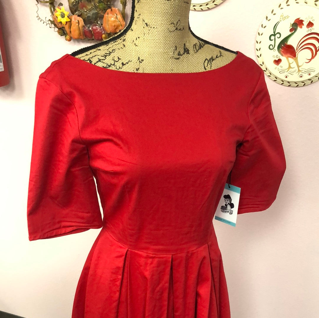 Red Short Sleeve Dress