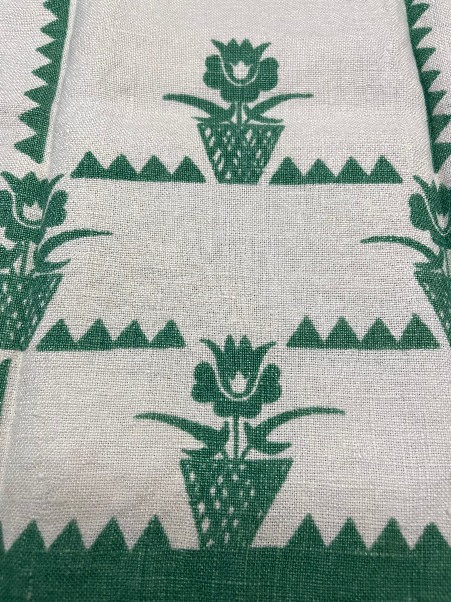 Green & Beige Kitchen Dish Towel