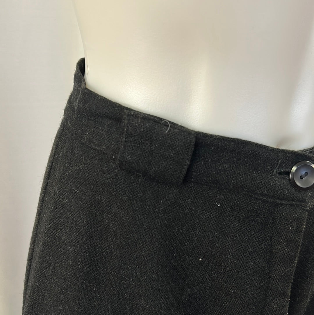 Women’s Long Black Wool Flare Skirt