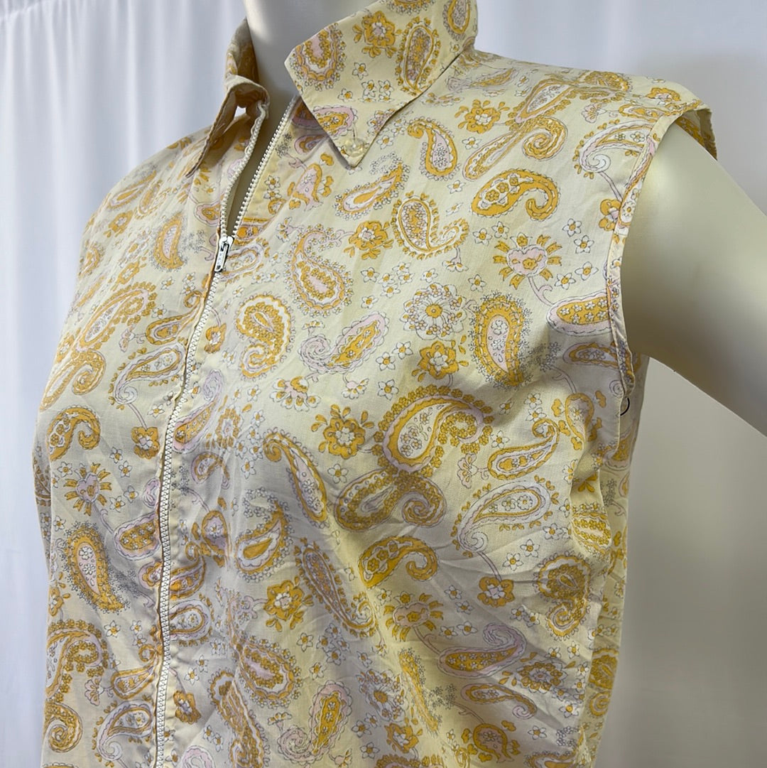 70s Yellow Paisley Tank