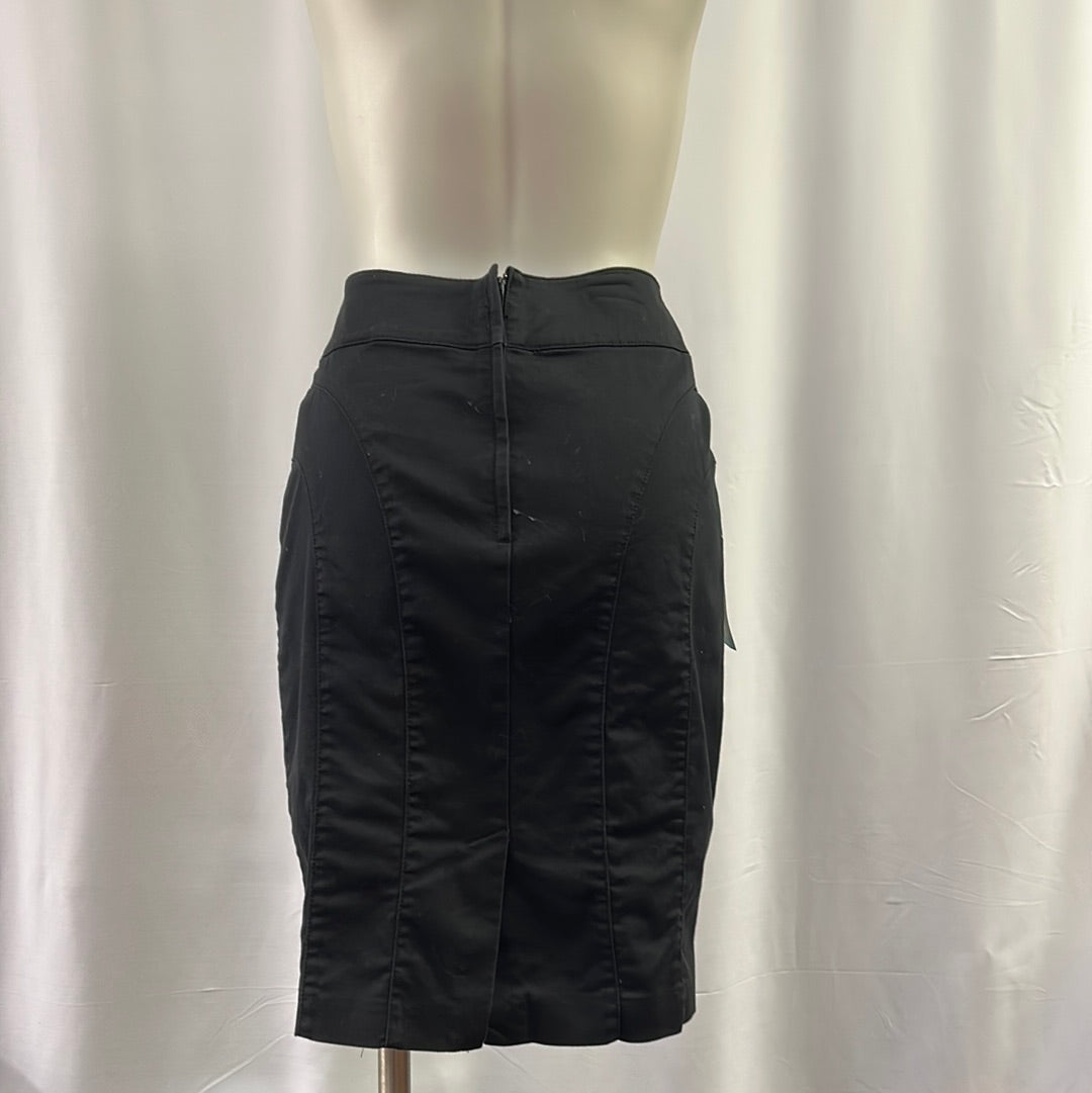 Reproduction Black Knee Length Skirt