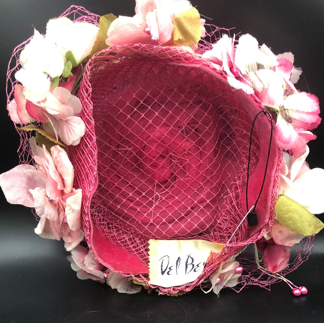Pink Floral Del Bene' Hat
