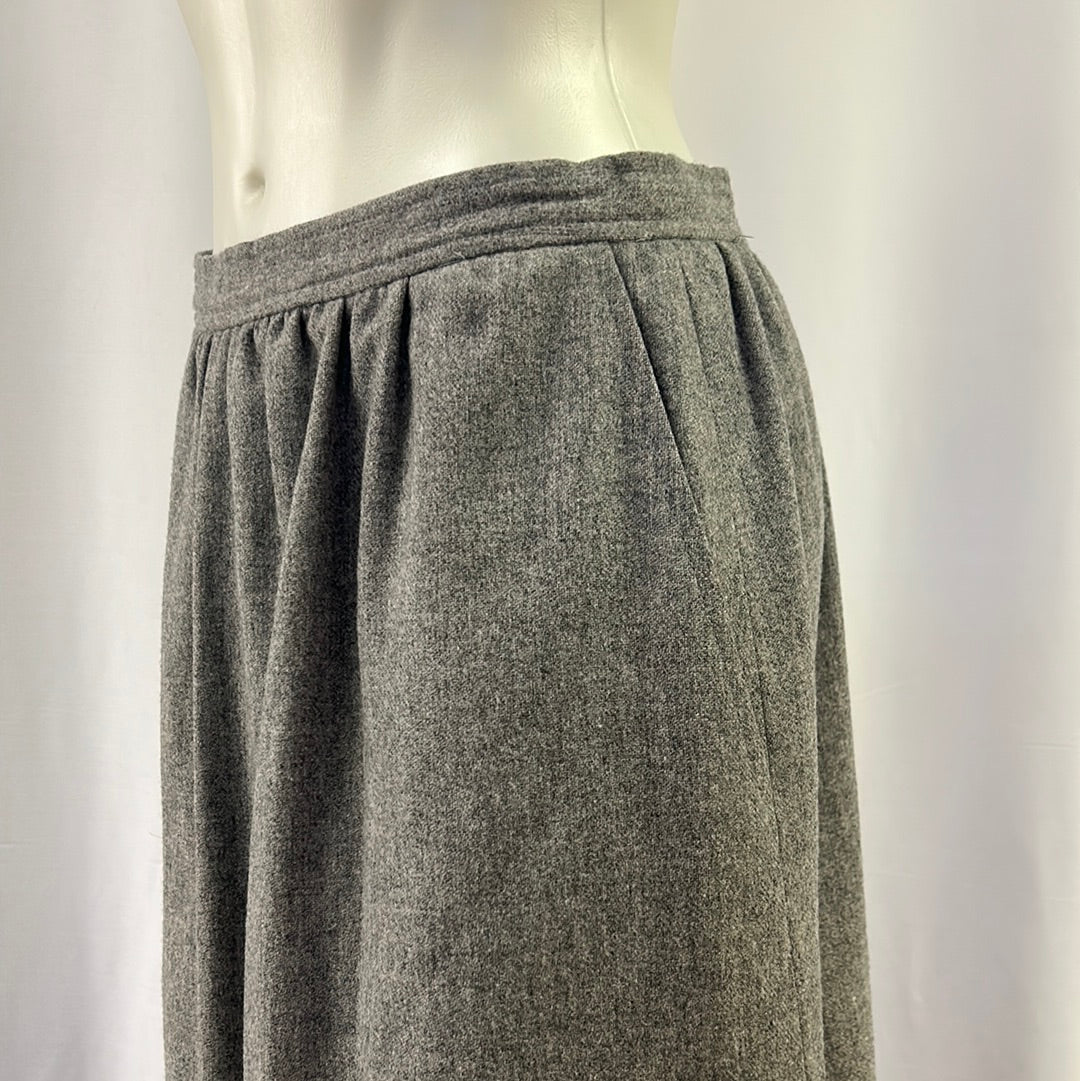 Gray Wool Skirt