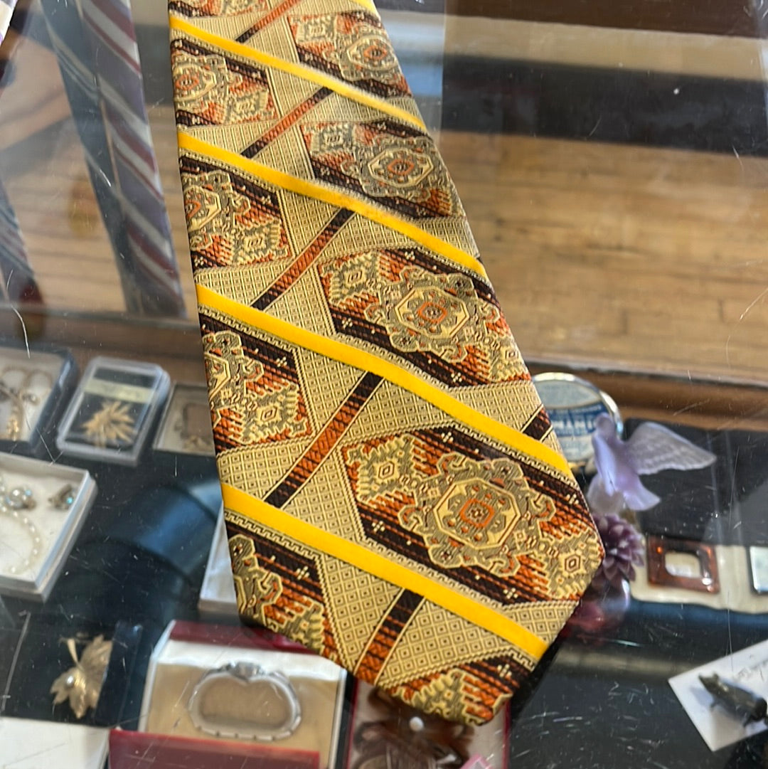 Gold, Tan , and Orange Tie