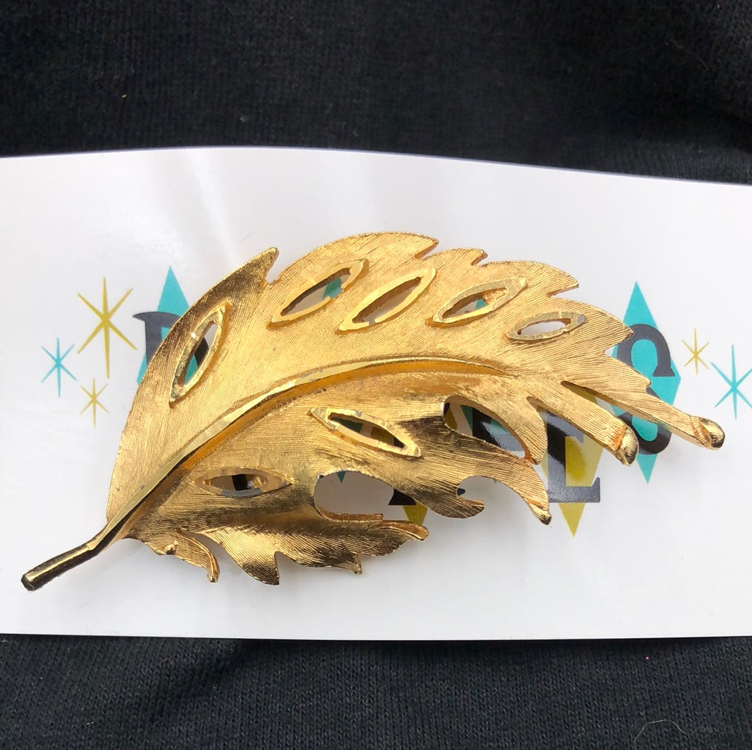 Gold Leaf Brooch