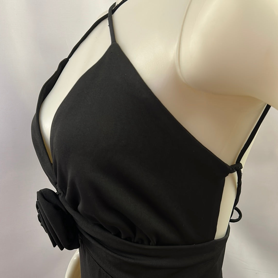 Stretchy Black Strap Dress